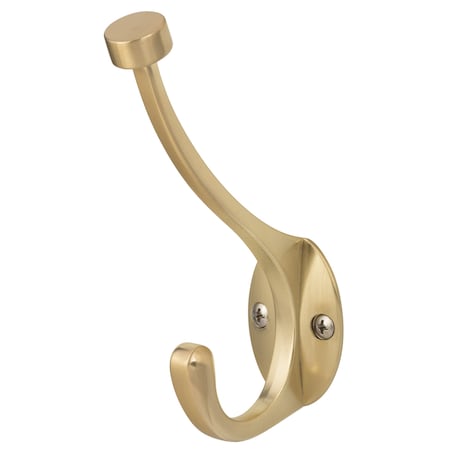 Sure-Loc Hardware Sure-Loc Hardware Heavy Duty Pilltop Coat Hook, Satin Brass RH5 SB